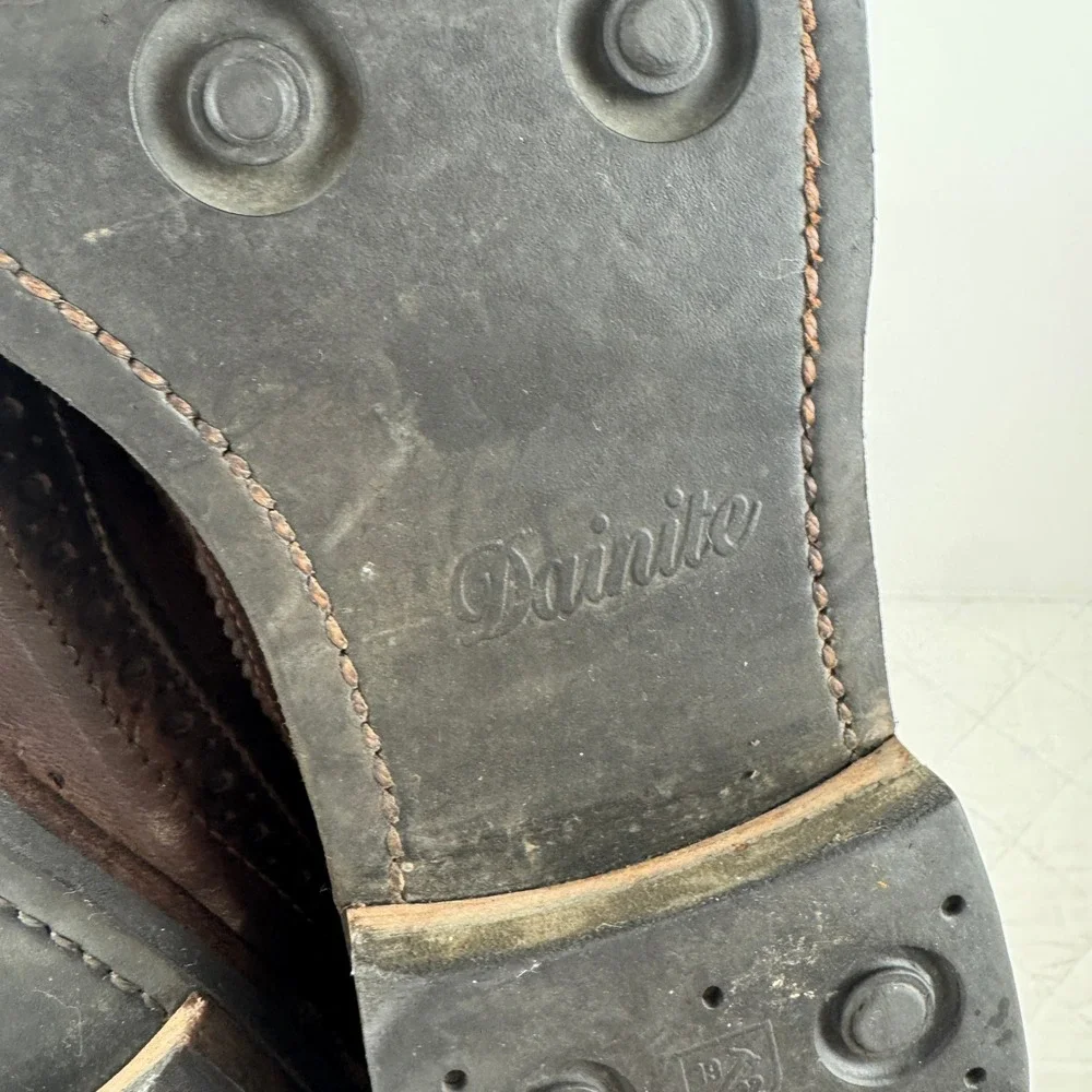 Allen Edmonds Aberdeen Mens 11 D Brown Leather Wingtip Derby Dainite‎ Sole 8022
